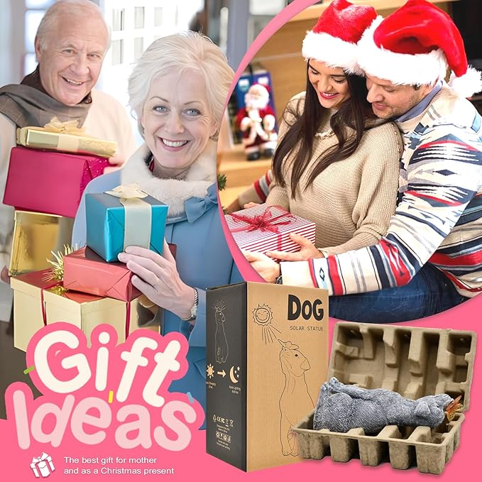 Goodeco Dog Statue with Butterfly - Ideal Gifts for Dad, Mom or Birthdays, Beautifully Crafted Outdoor Decorations to Wow Your Guests-Ruum Studio Home