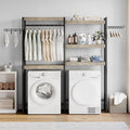 Double Row Over Washer and Dryer Storage Shelves, Laundry Room Organization and Storage, Heavy Duty Laundry Room Shelves, with Adjustable Height, 5-Tier-Ruum Studio Home