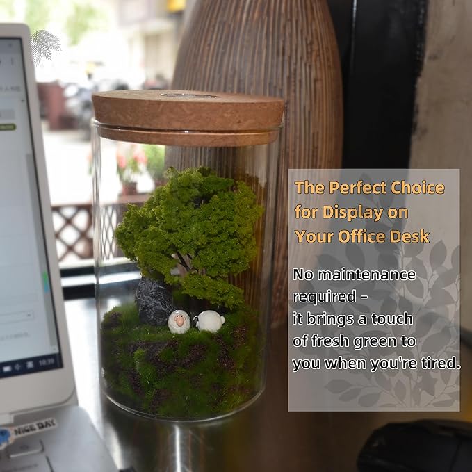 Oakwell Eternal Nature Desktop Ornament, a Miniature Scene Model with LED Light, a Gift for Yourself and Friends, Suitable for Decorating Scenes Such as Office Desks, Closets, Bedrooms, etc.-Ruum Studio Home