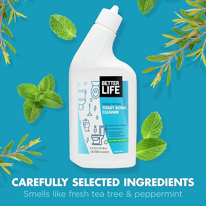 Better Life Natural Toilet Bowl Cleaner, Tea Tree & Peppermint Scent, 24 Fl Oz (Pack of 2)-Ruum Studio Home