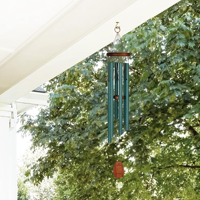 Woodstock Wind Chimes for Outside, Garden, Patio, Porch and Outdoor Decor (32") Pachelbel Canon Chime Green Wind Chime Gifts (PCCG)-Ruum Studio Home