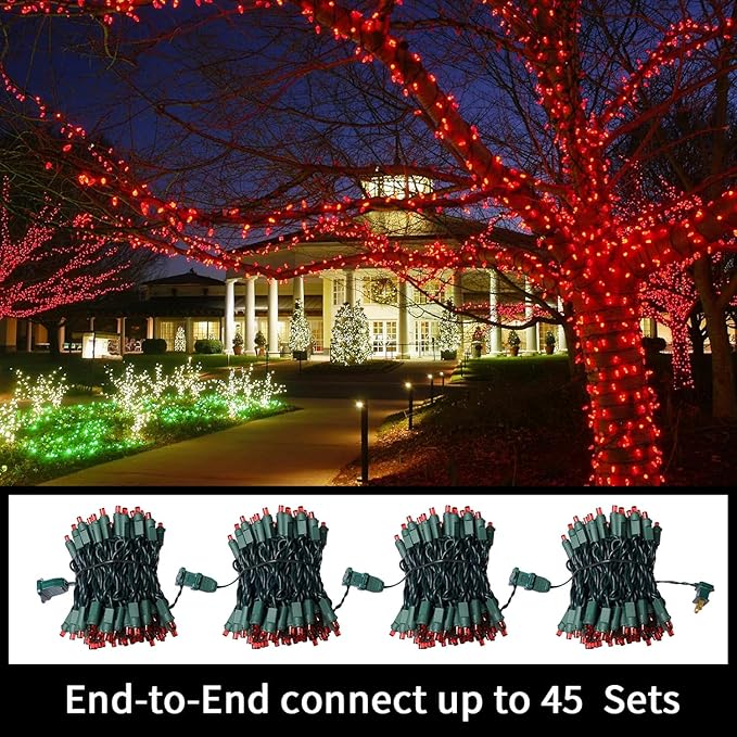 60 Count Red -String Lights - LED Christmas Lights, Mini led Lights for Indoor Outdoor Home Holiday Party Wedding Independence Day Decoration-Ruum Studio Home
