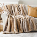 BATTILO HOME Luxury Faux Fur Throw Blanket, Soft Cozy Mink Fur Blanket for Couch, Sofa, Chair, Bed, Thick Warm Fall Fur Throw Blankets, 50"x60"-Ruum Studio Home