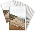Haus and Hues 16x24 White Oak Wood Picture Frames Set of 15 - Premium Bulk Picture Frames 16x24 Bundle - Elegant Gallery Wall Frame Set for Posters, Art Display - Ideal for Wall Decor in Home & Office-Ruum Studio Home
