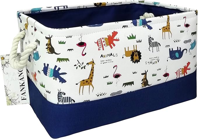 FANKANG Rectangular Laundry Basket Nursery Storage Fabric Storage Bin Storage Hamper,Gift Baskets (Animals)-Ruum Studio Home