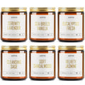 AOOVOO Candles Set - 6PC Scented Candles, Soy Candle, Aromatherapy Candle, Soy Wax Candle, Candle for Home Scented, Lavender/Vanilla/Eucalyptus/Sage/Jasmine/Sandalwood-Ruum Studio Home