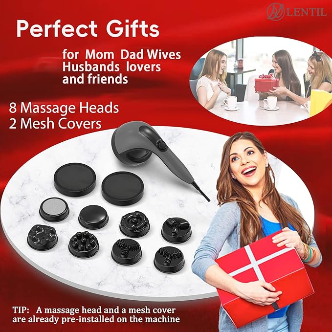 Handheld Cellulite Massager, Lymphatic Drainage Massager, Body Sculpting Machine with Lipo Roller for Stomach Belly Butt Arm Leg Fat, Wide Area Electric massagers vibrating Used at home Black-Ruum Studio Home