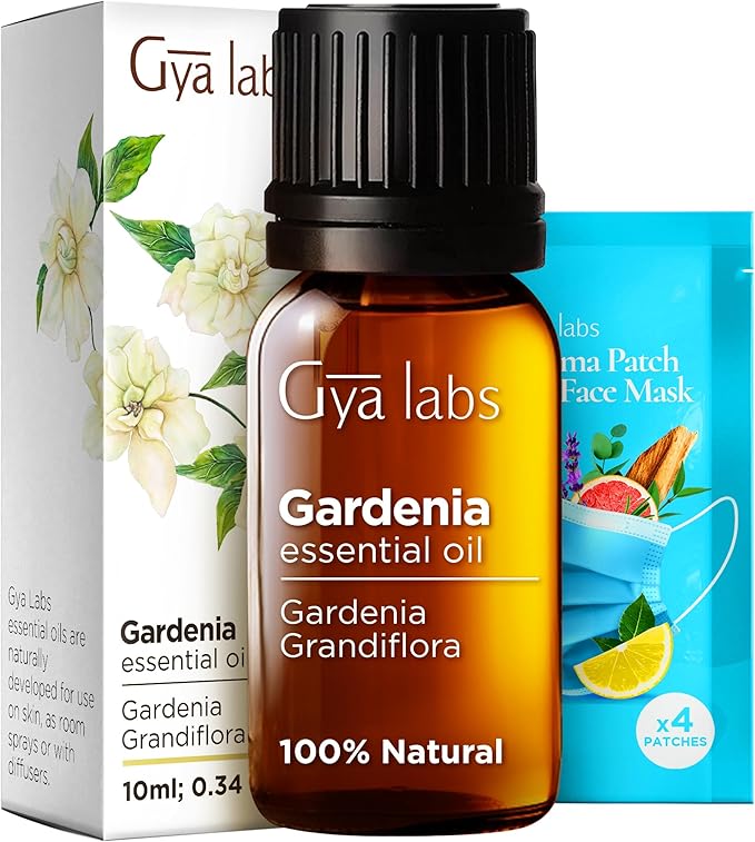 Gya Labs Gardenia Essential Oil for Diffuser - 0.34 Fl Oz - 100% Pure Natural Gardenia Oil for Skin, Aromatherapy & Candle Making Scent-Ruum Studio Home