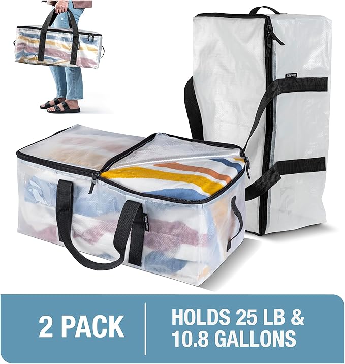 CleverMade Under Bed Storage Bag - Collapsible Storage for Shoes and Clothes Easy Use - Heavy Duty Utility Bag Home-Ruum Studio Home
