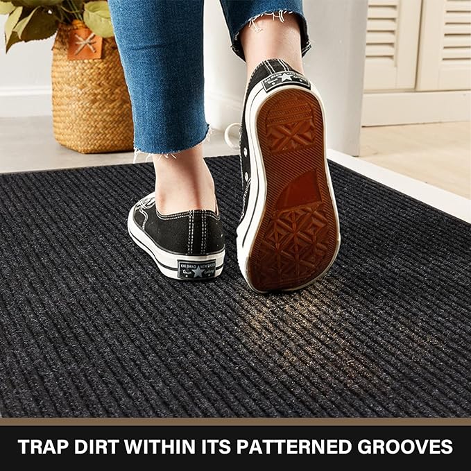 Large Front Door Mat, 72" x 36" Durable Front Doormat, Heavy Duty Large Welcome Door Matt for Home Entrance, No Slip Rubber Low Profile Door Mats for High Traffic Area-Ruum Studio Home