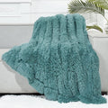 GONAAP Fuzzy Faux Fur Throw Blanket Light Teal Super Soft Cozy Plush Fuzzy Shaggy Blanket for Couch Sofa Bed (Light Teal, Throw(50"x60"))-Ruum Studio Home