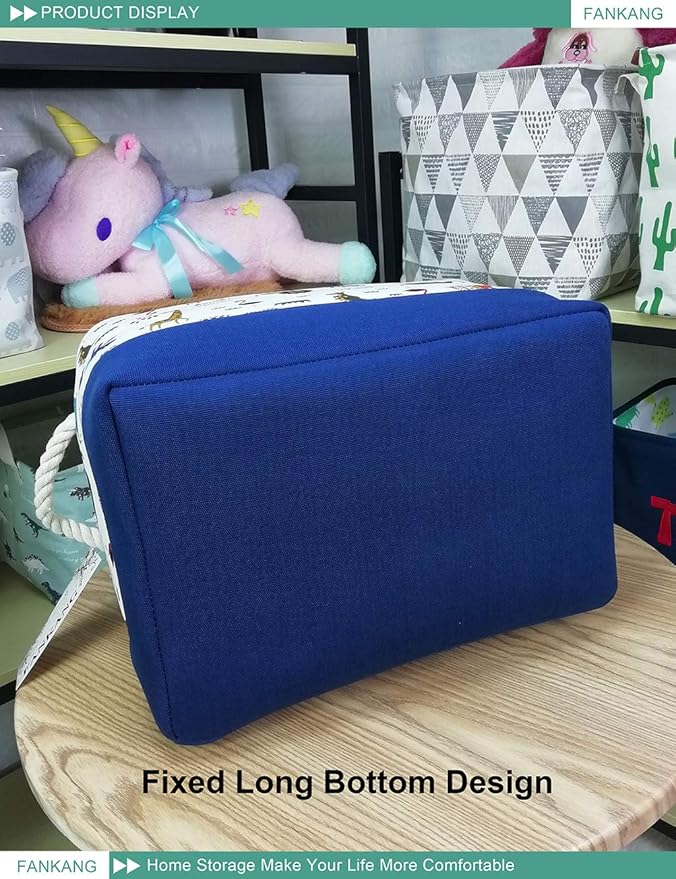 FANKANG Rectangular Laundry Basket Nursery Storage Fabric Storage Bin Storage Hamper,Gift Baskets (Animals)-Ruum Studio Home