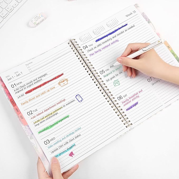 Planner 2026, 8.5" x 11" Monthly & Weekly Planner with Tabs, JAN - DEC 2026, Goal Setting & Time Management Organizer for Professionals & Students-Ruum Studio Home