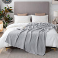 EMME Cotton Muslin Blanket King Size - Soft, Breathable Layering Blanket, 108"x90", Lightweight Gauze, All Season, Light Grey-Ruum Studio Home