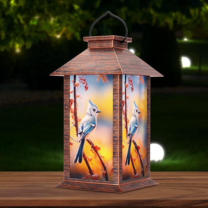 Solar Lanterns Outdoor, Waterproof Garden Hanging Lanterns with LED Flickering Flameless Candles for Mom Grandma Women Lantern Decorative Outdoor for Yard, Garden,Party Decor-Ruum Studio Home