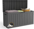 80 Gallon Outdoor Storage Box with Wheels, Waterproof Lockable Resin Deck Box Patio Storage Bin for Pool Accessories Cushion Furniture, Garden Tools, UV-Resistant Outside Delivery Black-Ruum Studio Home