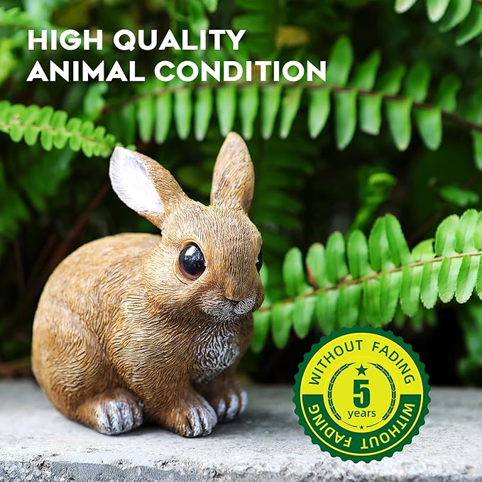 Bunny Decor Yard Decorations Outdoor Set of 3, Bunny Decorations for Home Garden Outdoor Statues, Easter Rabbit Figurines mom Gifts-Ruum Studio Home