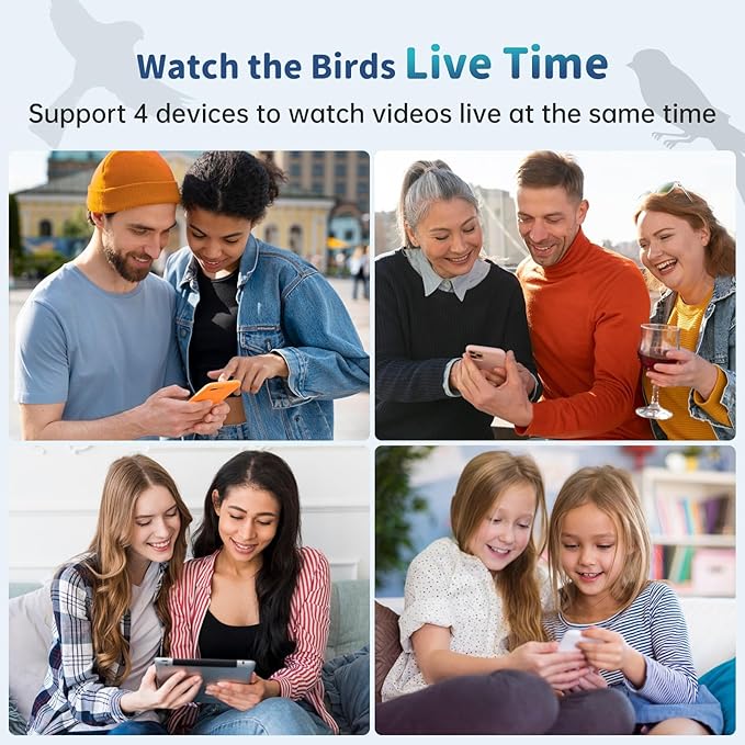 Smart Bird Feeder with Camera Solar Powered & AI Bi rd Identification, 2.4Ghz WiFi Bird feeders for Outdoors, 2K Live Video, Nstant Arrival Alerts - Best Gifts for Bi rd Lovers（Indigo Blue）-Ruum Studio Home