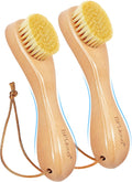 BFWood 2PCS Laundry Stain Brush - Natural Soft Boar Bristles, Removes Tough Stains from Delicate Fabrics Like Knits, Cotton, and Linens, Gentle on Fabrics, No Damage-Ruum Studio Home