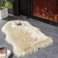 AMTOVO Faux Fur Rug, Beige Small Area Rug, Fluffy Sheepskin Rug, Fuzzy Ultra Soft 2 x 3 ft Shag Rugs for Bedroom Sofa Throw Cushion Room Decor, Sheepskin-Ruum Studio Home