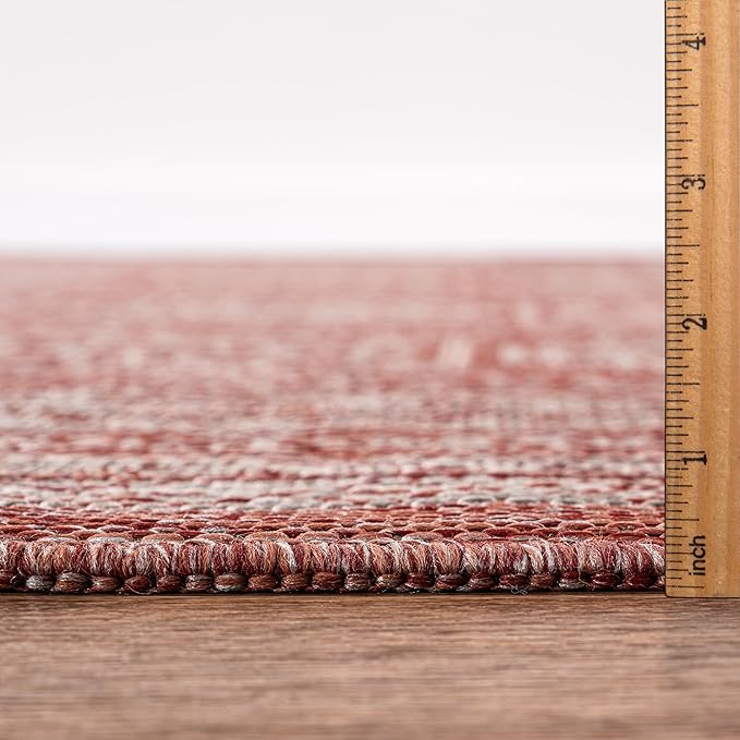 Keen Home Design Terrace Outdoor Area Rug - 6x9 Washable Indoor/Outdoor Rug for Patio, Kitchen, Balcony, Beach, Garden, Deck and Porch, Size: 6'x8'10"-Ruum Studio Home