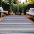 Stripe Outdoor Rug 6x9 Washable Outside Carpet for Indoor Patio Porch Waterproof Easy Cleaning Non Shedding Area Rugs Blue 6 x 9-Ruum Studio Home