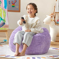 Hobestluk 2.5FT Bean Bag Chair Beanbags Small Bean Bag Chair with Filler Included Teardrop Bean Bag with Removable Cover for Bedroom Living Room (Small, Purple)-Ruum Studio Home