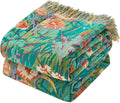 MSGKV Boho Throw Blanket for Bed Twin Size Cotton Muslin Breathable Floral Blanket 60"x80" Sofa Couch Blankets for All Seasons Lightweight Farmhouse Blankets Boho Home Decor-Ruum Studio Home