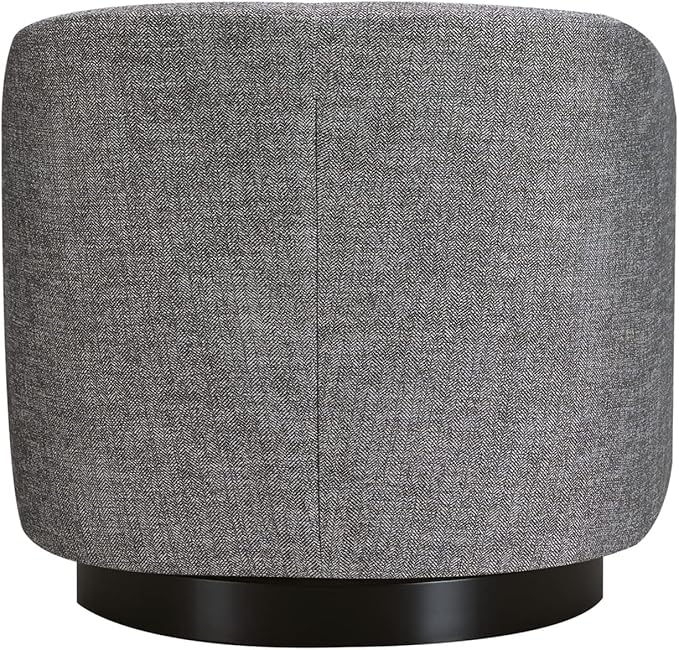CHITA Swivel Accent Chair, FSC Certified Upholstered Fabric Barrel Chair for Living Room, Fully Assembled, Pebble Grey-Ruum Studio Home