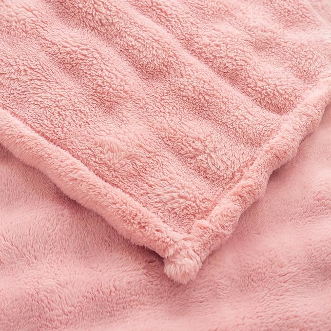 YUSOKI Luxury 3D Bubble Throw Blanket 3.1lb,All Ages,Home Decoration, (Light Pink,60 * 80inches)-Ruum Studio Home