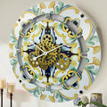 The Gears Clock 24 inches Round Italy Collection Wall Clock with Moving Gears Italy LINE (Praiano)-Ruum Studio Home