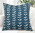 VAGMINE Embroidered Lollipop Pillow Cover - 20x20 Inches Square - 100% Cotton Teal Decorative Cushion Cover - Subtle Modern Pattern - Vibrant Accent for Sofa, Bed, Chair, Living Room-Ruum Studio Home