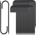 12 Inch Rebar Stakes 50 Pack J Hook Ground Stakes Heavy Duty Chain Link Fence Stakes Galvanized Anchors Metal Tent Stakes for Wire Fencing Concrete Forming Trampolines Camping Canopies Shed Swing-Ruum Studio Home