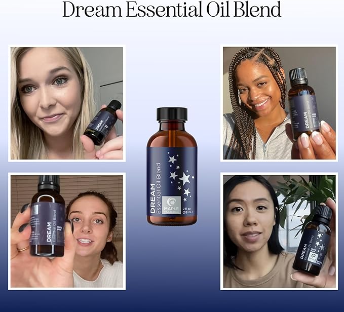 Sleep Essential Oil Blend for Diffuser - Dream Essential Oils for Diffusers Aromatherapy and Relaxation with Clary Sage Ylang-Ylang Roman Chamomile and Lavender for Sleep Time Support (2 Fl Oz)-Ruum Studio Home