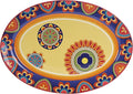 Bico Tunisian Ceramic 16 inch Oval Platter, Microwave & Dishwasher Safe-Ruum Studio Home
