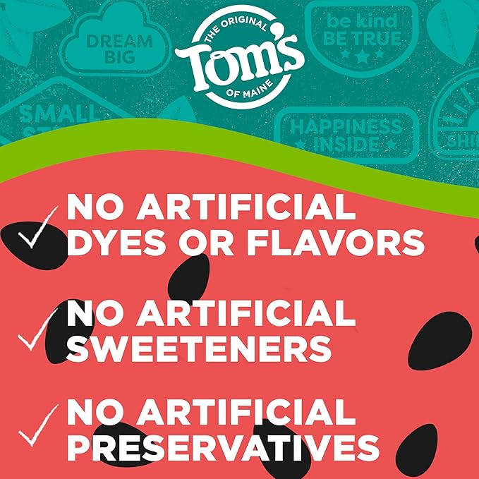 Tom’s of Maine Watermelon Wiggle Kids Toothpaste with Fluoride, Kids Natural Toothpaste, For Children Ages 2 and Up, Helps Prevent Cavities, 5.1 Oz 3 Pack-Ruum Studio Home