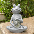 Solar Frog Garden Figurines Solar Lights Yoga Frog Statue for Outdoor Garden Patio Yard Frog Decor Gifts for Women Grandma Mother's Day Birthday Gifts-Ruum Studio Home