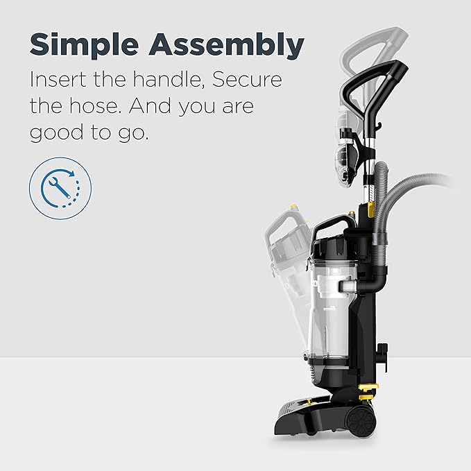 EUREKA PowerSpeed Lightweight Powerful Upright Vacuum Cleaner for Carpet and Hard Floor, Pet Turbo, Black,Yellow-Ruum Studio Home
