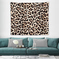 HZOHNAGO Leopard Print Tapestry Rustic Brown Leopard Wild Animal Printed Wall Tapestry Painting Wall Hanging for Bedroom Living Room Dorm 60" W x 50" H-Ruum Studio Home
