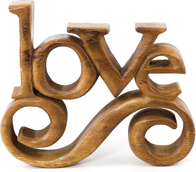 Decozen Gifts for Mom - Wooden Love Letters Sculpture - Mother's Day Birthday Gifts, Home, Office, Living Room, Shelf, Fireplace, Farmhouse, Tabletop, Boho and Mantle Decor - Mothers Day Decorations-Ruum Studio Home