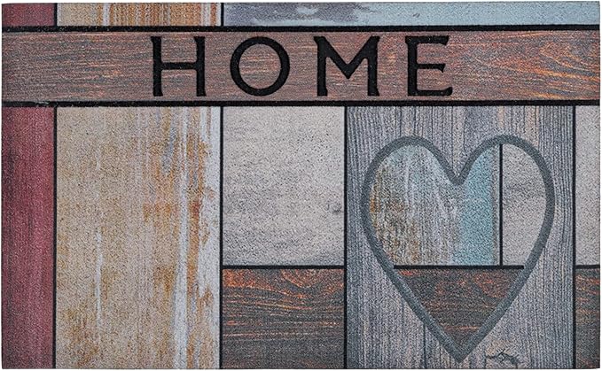 CHICHIC Welcome Door Mat 18x 30 Inch Front Doormat Outdoors for Home Entrance Outdoors Mat for Outside Entry Way Doormat Entry Rugs, Heavy Duty Non Slip Rubber Back Low Profile, Heart-Ruum Studio Home