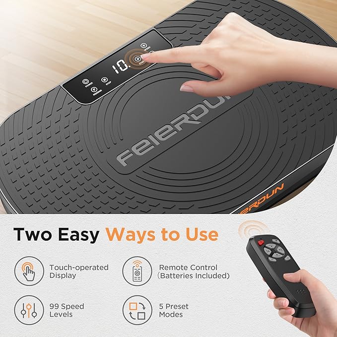 FEIERDUN Vibration Plate Exercise Machine, Vibration Plate for Lymphatic Drainage, Power Plate Vibration Platform for Weight Loss, Toning & Wellness-Ruum Studio Home