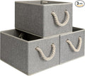 StorageWorks Storage Baskets for Shelves, Foldable Fabric Closet Storage Bins with Handles, Fabric Storage Bins Clothes Organizer, Gray, 3-Pack, Large-Ruum Studio Home