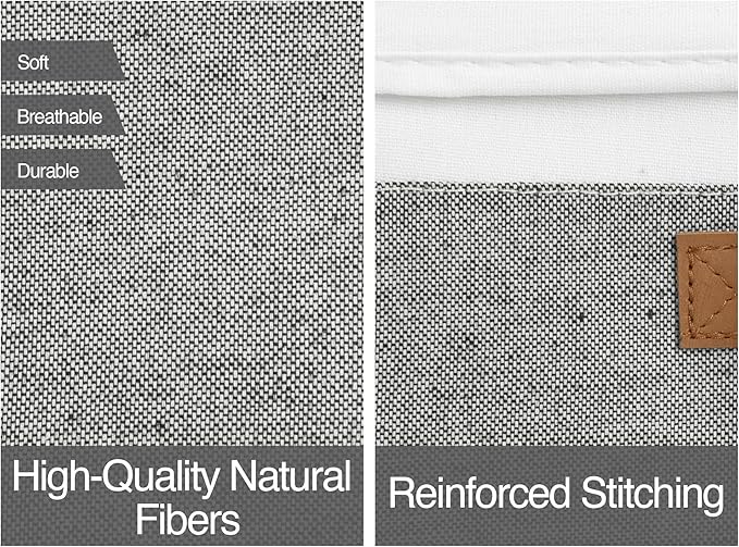 StorageWorks Large Storage Bins with Lids, Decorative Storage Boxes with Lid and PU Handles, Foldable Storage Baskets for Closet, Shelves, Stackable, Gray and White, 3-Pack-Ruum Studio Home