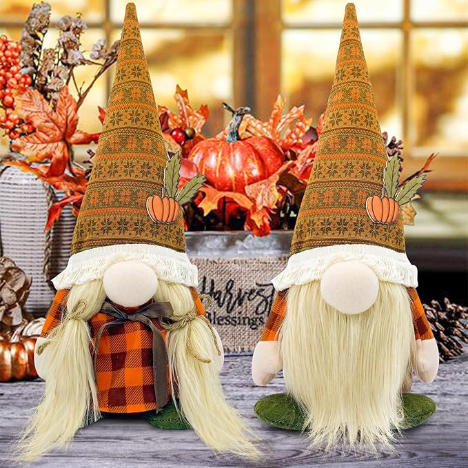 Lovinland Fall Decor - Fall Decorations for Home - Cute Thanksgving Gnomes Plush Doll for Office, Indoor, Room, Mantel, Shelf, Tiered Tray, Porch, Desk, Harvest Table Centerpieces - Autumn Gifts-Ruum Studio Home