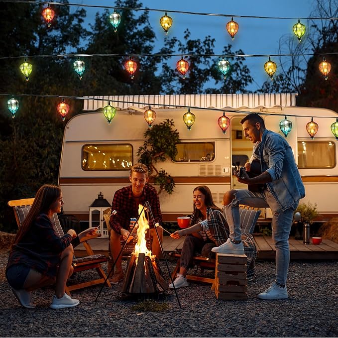 16 Pcs of 11FT Multicolor String Lights with 10 Bulbs, UL Listed Connectable Waterproof Decorative LED Lights Hanging for Backyard Patio, Indoor/Outdoor for Christmas Wedding Party Festival Lighting-Ruum Studio Home