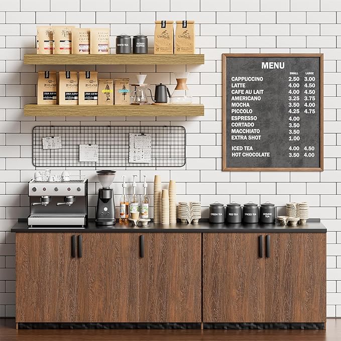 Heimlove 32 Inch Floating Shelves for Wall,Oak 9.3" Deep Floating Shelf Set of 2,Wall Mounted Shelves for Bathroom Bedroom Living Room Kitchen Office,Shelf for Books Storage Room,Home Decor-Ruum Studio Home