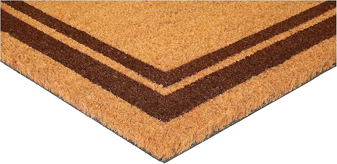 Calloway Mills 152982436N Brown Border 24" x 36" Monogram Doormat (Letter N)-Ruum Studio Home