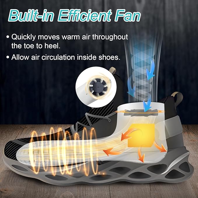 Shoe Dryer and Deodorizer with Timer - Shoes Boots Socks Gloves Dryer Warmer, Adult-Foot-Shaped | No Noise | Strong Wire | US Plug (PM20)-Ruum Studio Home