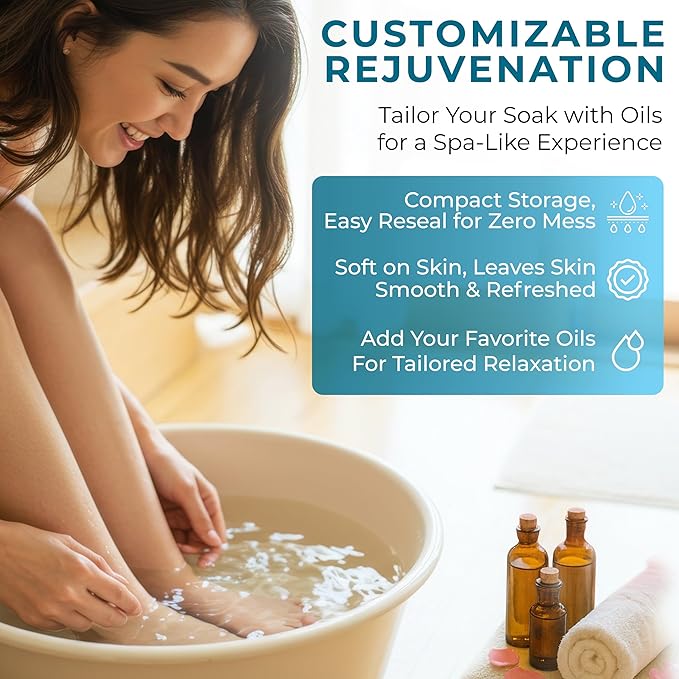 Epsom Salt Bath Soak 30 lb Bucket – Unscented, Pure Epsom Salt Bulk Crystals, Magnesium Sulfate for Full Body or Foot Soaks, Resealable Container with Scoop for Home Bath Use-Ruum Studio Home